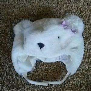 Gymboree White Bear Hat 6-12 months